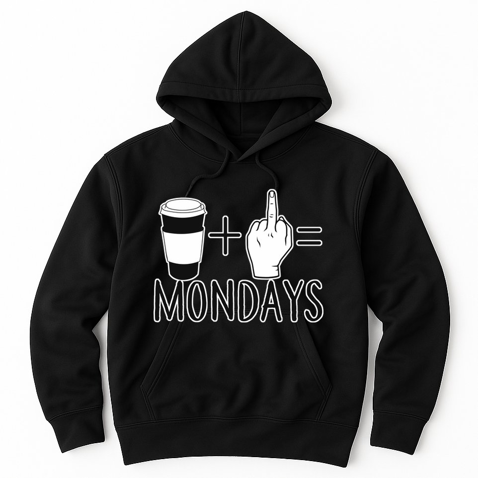 Coffee Plus Middle Finger Equals Monday Hoodie