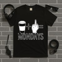 Coffee Plus Middle Finger Equals Monday T-Shirt