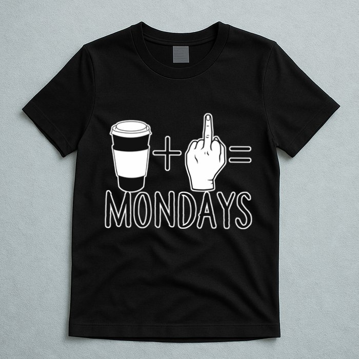 Coffee Plus Middle Finger Equals Monday T-Shirt