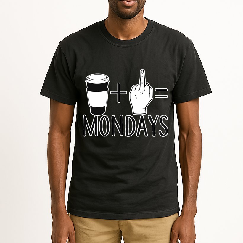 Coffee Plus Middle Finger Equals Monday Tall T-Shirt