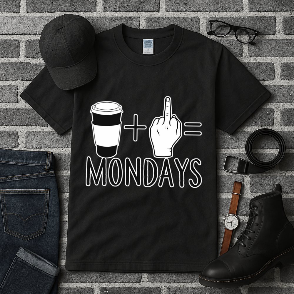 Coffee Plus Middle Finger Equals Monday Tall T-Shirt