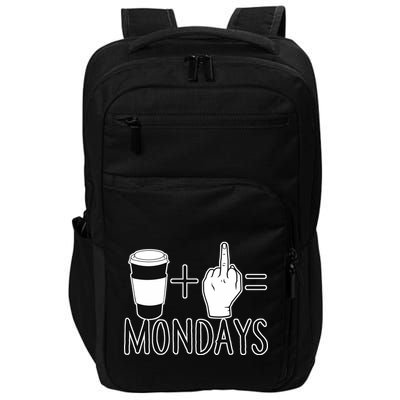Coffee Plus Middle Finger Equals Monday Impact Tech Backpack