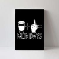 Coffee Plus Middle Finger Equals Monday Canvas