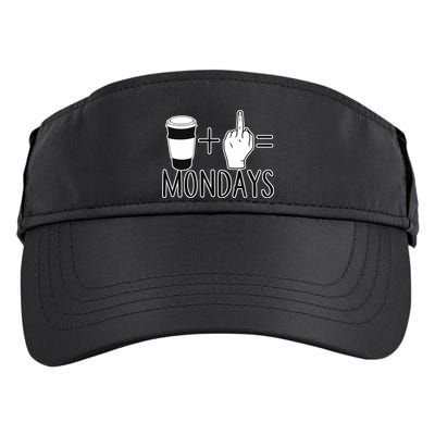 Coffee Plus Middle Finger Equals Monday Adult Drive Performance Visor