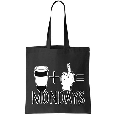 Coffee Plus Middle Finger Equals Monday Bag