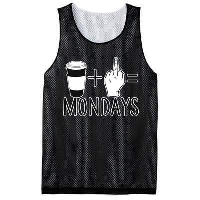 Coffee Plus Middle Finger Equals Monday Mesh Reversible Basketball Jersey Tank