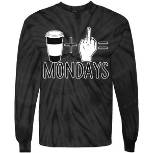 Coffee Plus Middle Finger Equals Monday Tie-Dye Long Sleeve Shirt