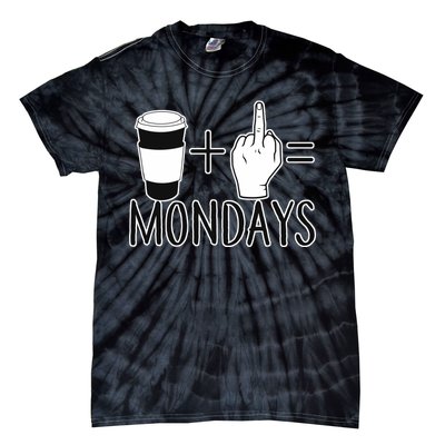 Coffee Plus Middle Finger Equals Monday Tie-Dye T-Shirt