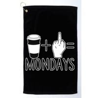 Coffee Plus Middle Finger Equals Monday Golf Towel
