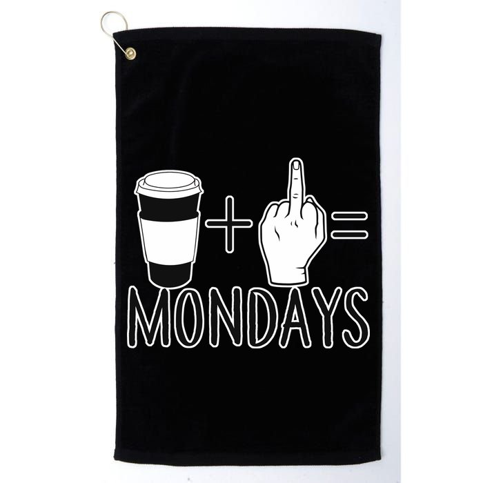 Coffee Plus Middle Finger Equals Monday Golf Towel