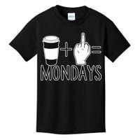 Coffee Plus Middle Finger Equals Monday Kids T-Shirt