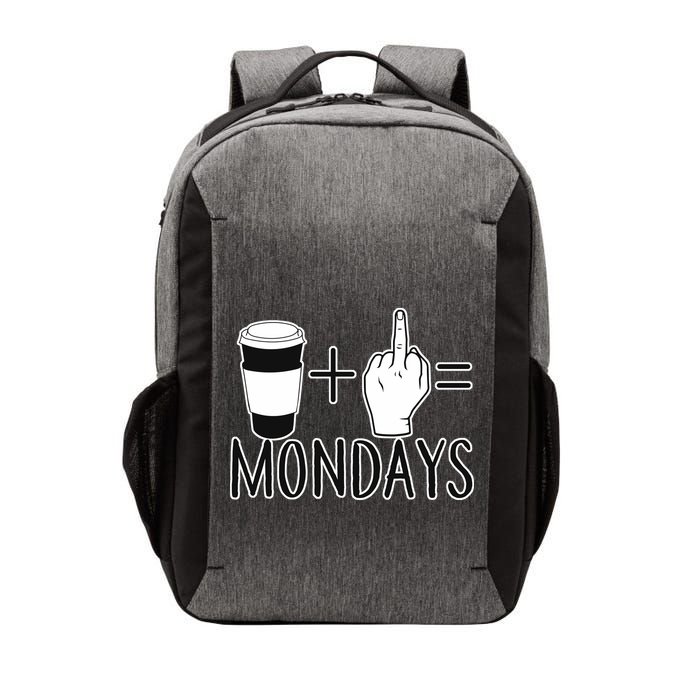 Coffee Plus Middle Finger Equals Monday Vector Backpack