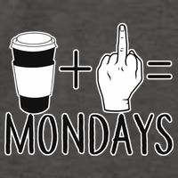 Coffee Plus Middle Finger Equals Monday Vector Backpack