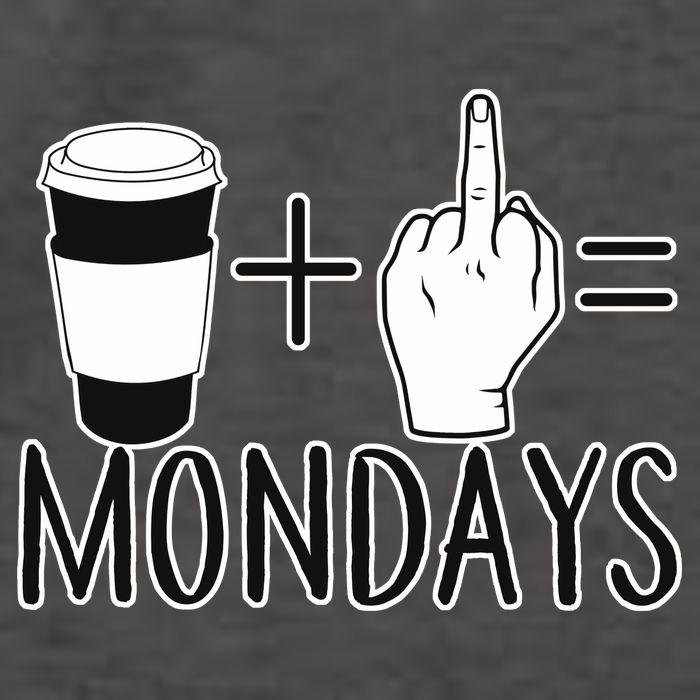 Coffee Plus Middle Finger Equals Monday Vector Backpack