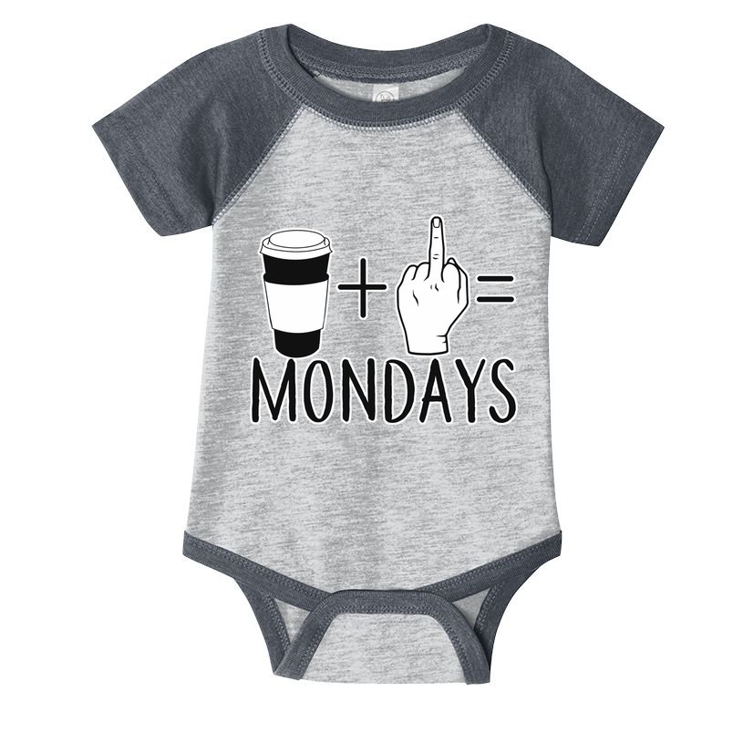 Coffee Plus Middle Finger Equals Monday Infant Baby Jersey Bodysuit