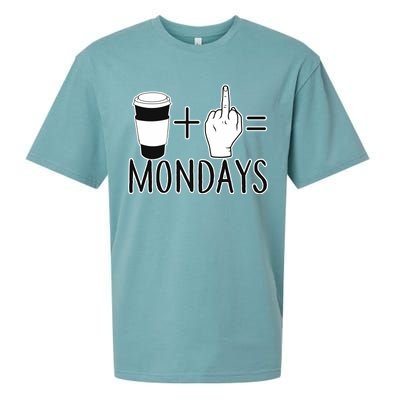 Coffee Plus Middle Finger Equals Monday Sueded Cloud Jersey T-Shirt