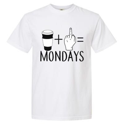 Coffee Plus Middle Finger Equals Monday Garment-Dyed Heavyweight T-Shirt