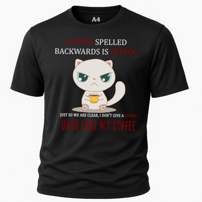 Coffee Spelled Backwards EEFOC Cooling Performance Crew T-Shirt