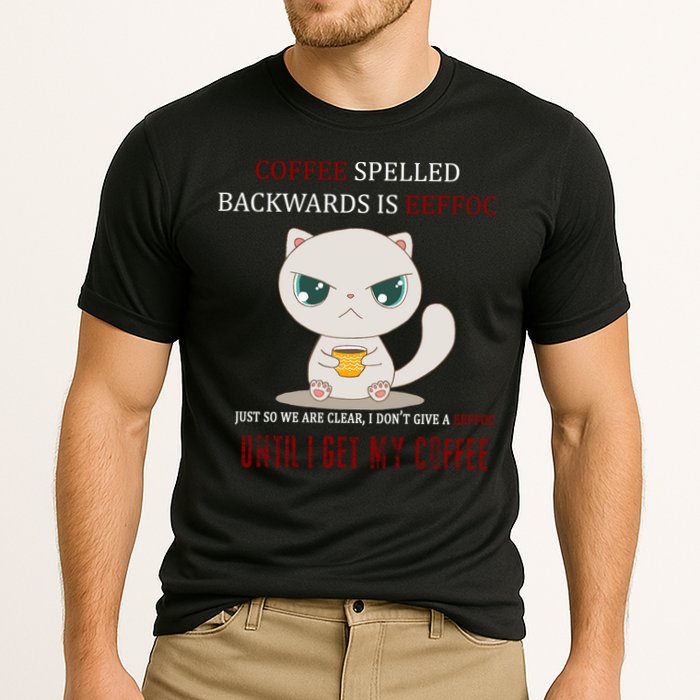 Coffee Spelled Backwards EEFOC Cooling Performance Crew T-Shirt