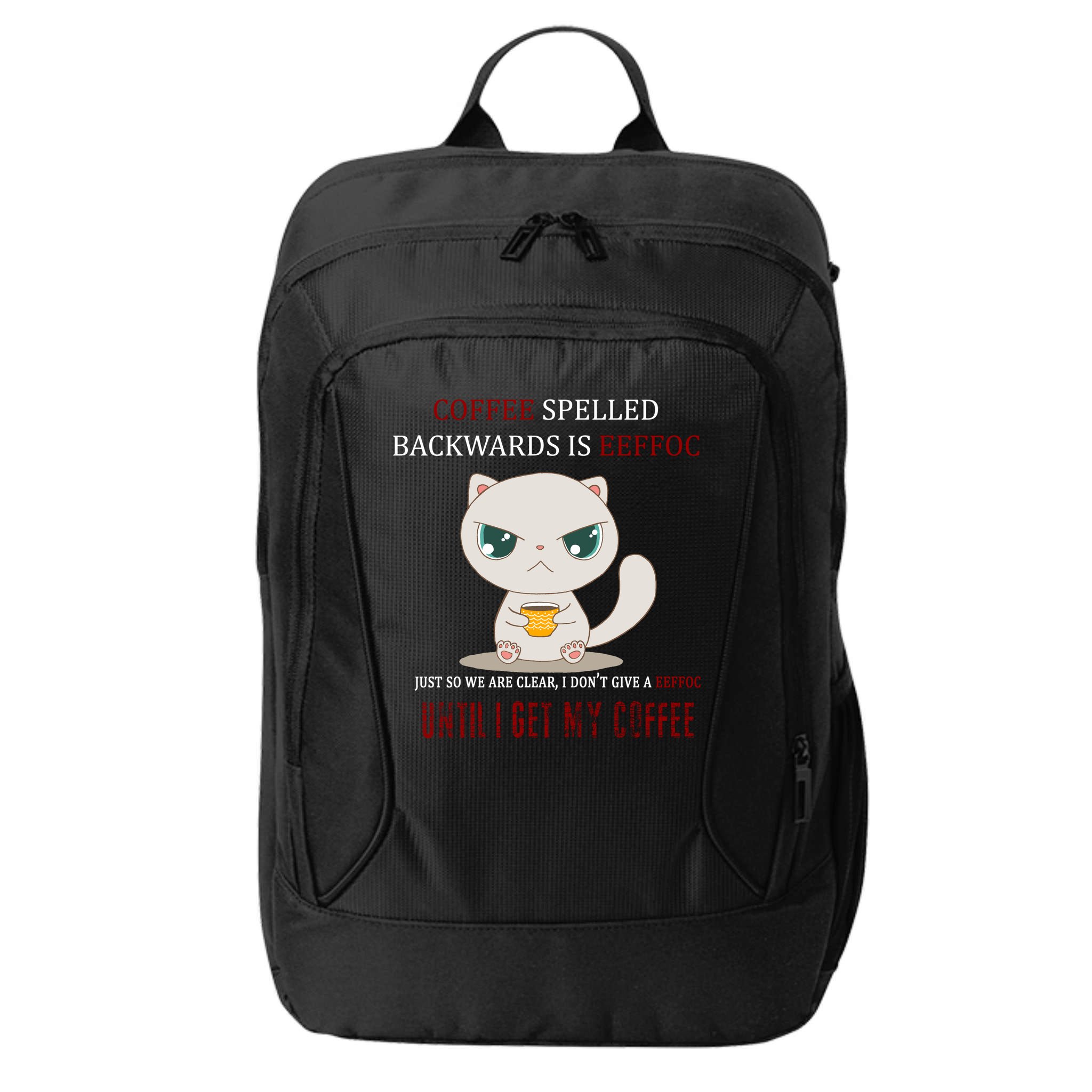 Coffee Spelled Backwards EEFOC City Backpack