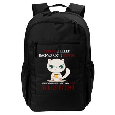 Coffee Spelled Backwards EEFOC Backpack