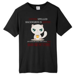 Coffee Spelled Backwards EEFOC Tall Fusion ChromaSoft Performance T-Shirt