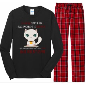 Coffee Spelled Backwards EEFOC Long Sleeve Pajama Set