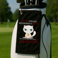 Coffee Spelled Backwards EEFOC Golf Towel