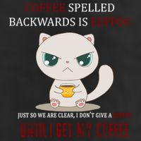 Coffee Spelled Backwards EEFOC Golf Towel