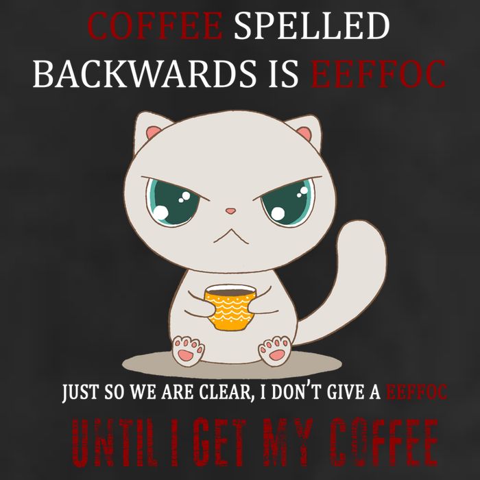 Coffee Spelled Backwards EEFOC Golf Towel