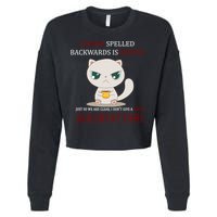 Coffee Spelled Backwards EEFOC Cropped Pullover Crew