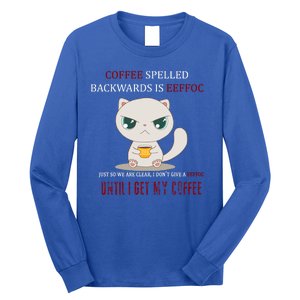 Coffee Spelled Backwards EEFOC Long Sleeve Shirt