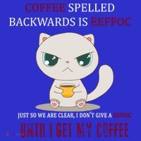 Coffee Spelled Backwards EEFOC Magnet