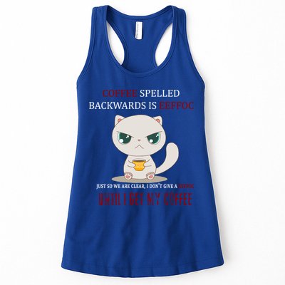 Coffee Spelled Backwards EEFOC Womens Tank Top