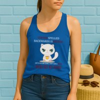 Coffee Spelled Backwards EEFOC Womens Tank Top