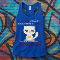 Coffee Spelled Backwards EEFOC Womens Tank Top