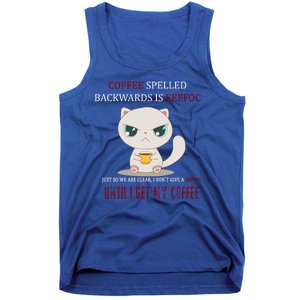 Coffee Spelled Backwards EEFOC Tank Top