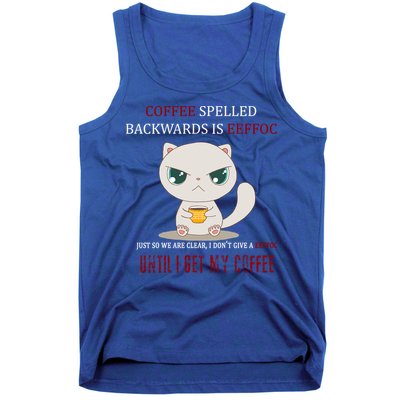 Coffee Spelled Backwards EEFOC Tank Top