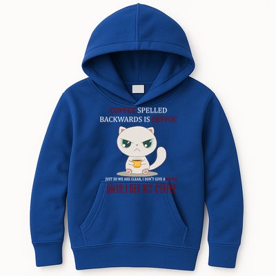 Coffee Spelled Backwards EEFOC Kids Hoodie
