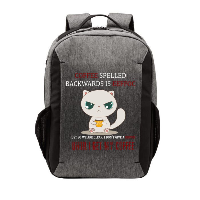 Coffee Spelled Backwards EEFOC Vector Backpack