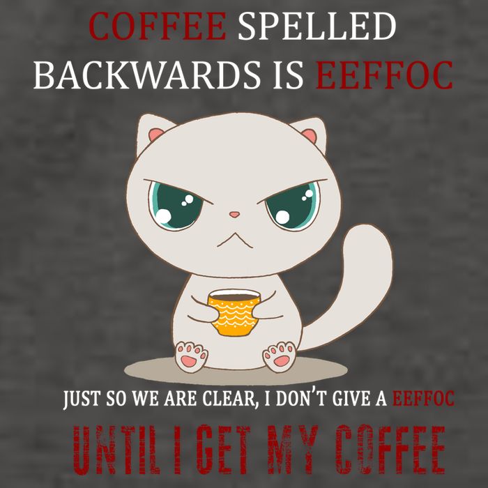 Coffee Spelled Backwards EEFOC Vector Backpack