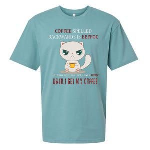 Coffee Spelled Backwards EEFOC Sueded Cloud Jersey T-Shirt