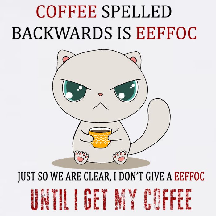 Coffee Spelled Backwards EEFOC Garment-Dyed Sweatshirt