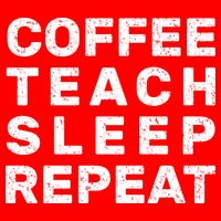 Coffee Teach Sleep Repeat 16 in Basic Backpack
