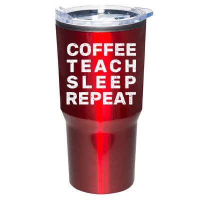 Coffee Teach Sleep Repeat Tumbler