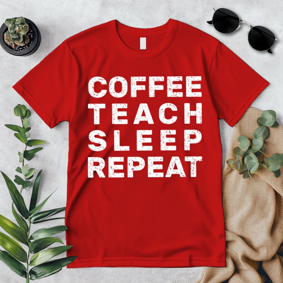 Coffee Teach Sleep Repeat Premium T-Shirt