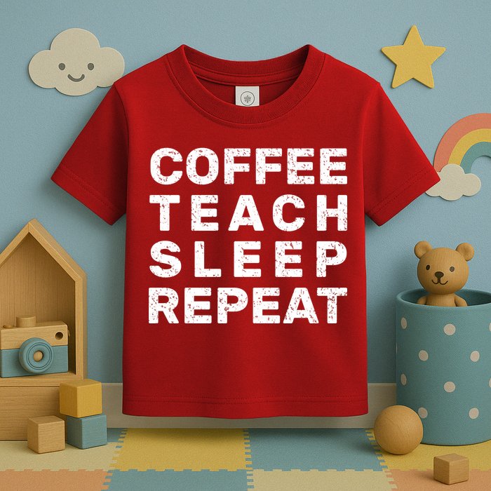 Coffee Teach Sleep Repeat Toddler T-Shirt