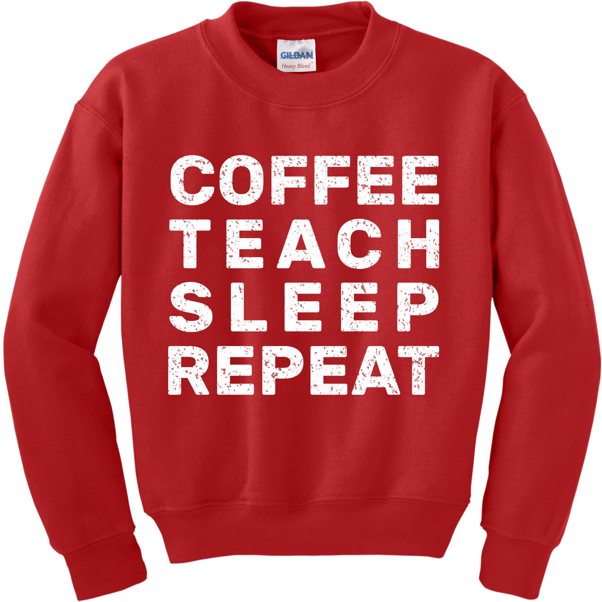 Coffee Teach Sleep Repeat Kids Sweatshirt