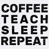 Coffee Teach Sleep Repeat Garment-Dyed Sweatshirt