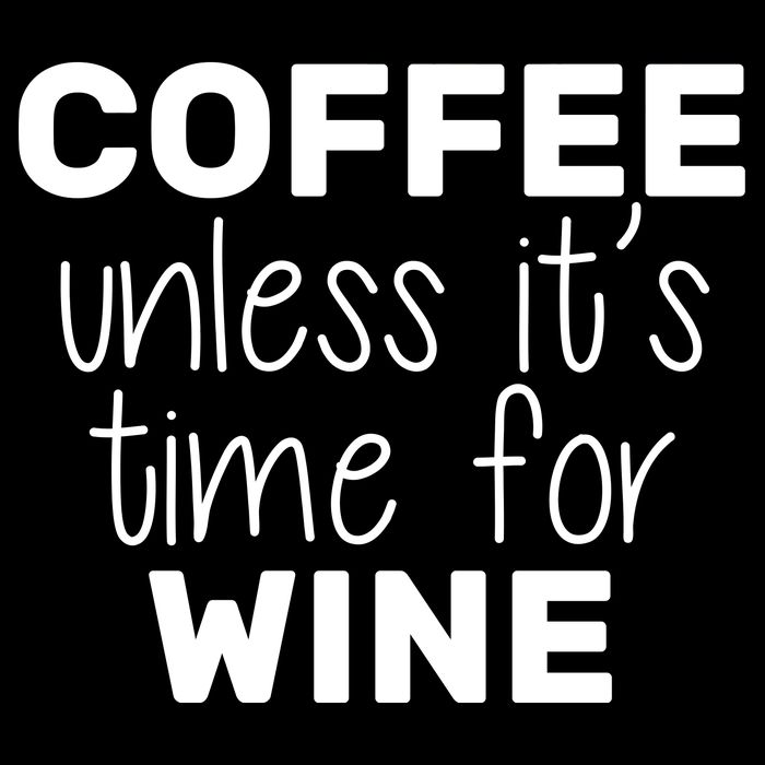 Coffee Unless It's Time For Wine Wool Snapback Cap
